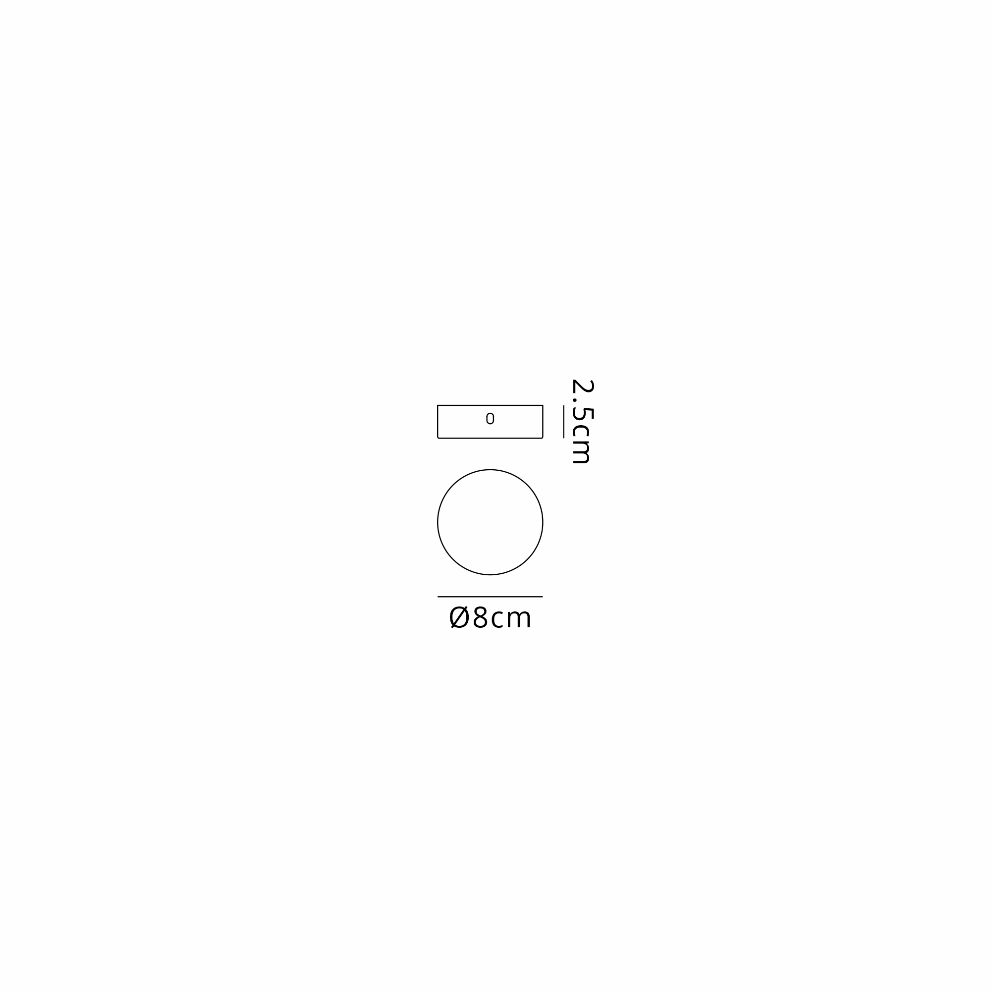 D1017MWH/NH  Hayes No Hole 8cm Round Ceiling Plate Matt White
